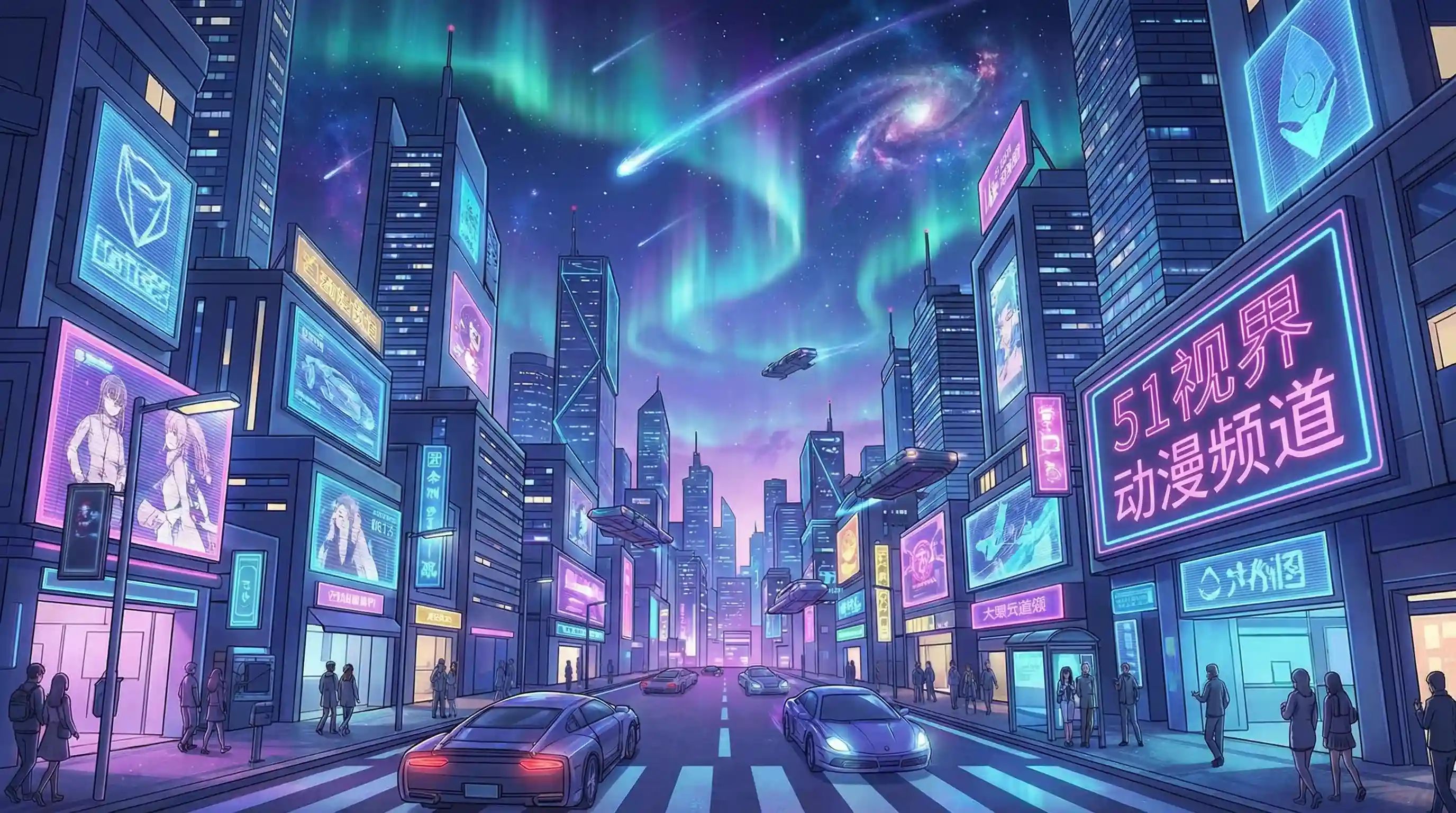 日式动漫风格城市夜景 - 51暗网 动漫推荐